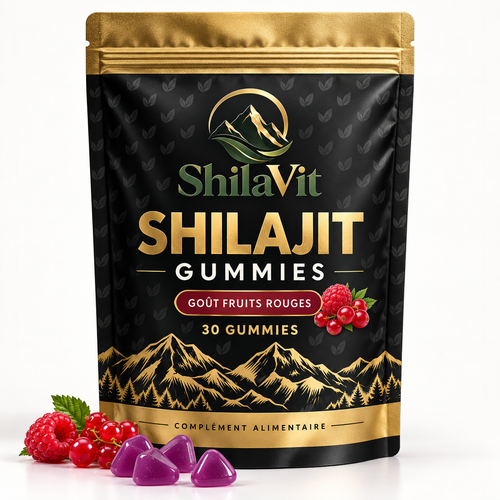 ShilaVit — 30 gummies au shilajit, goût fruits rouges